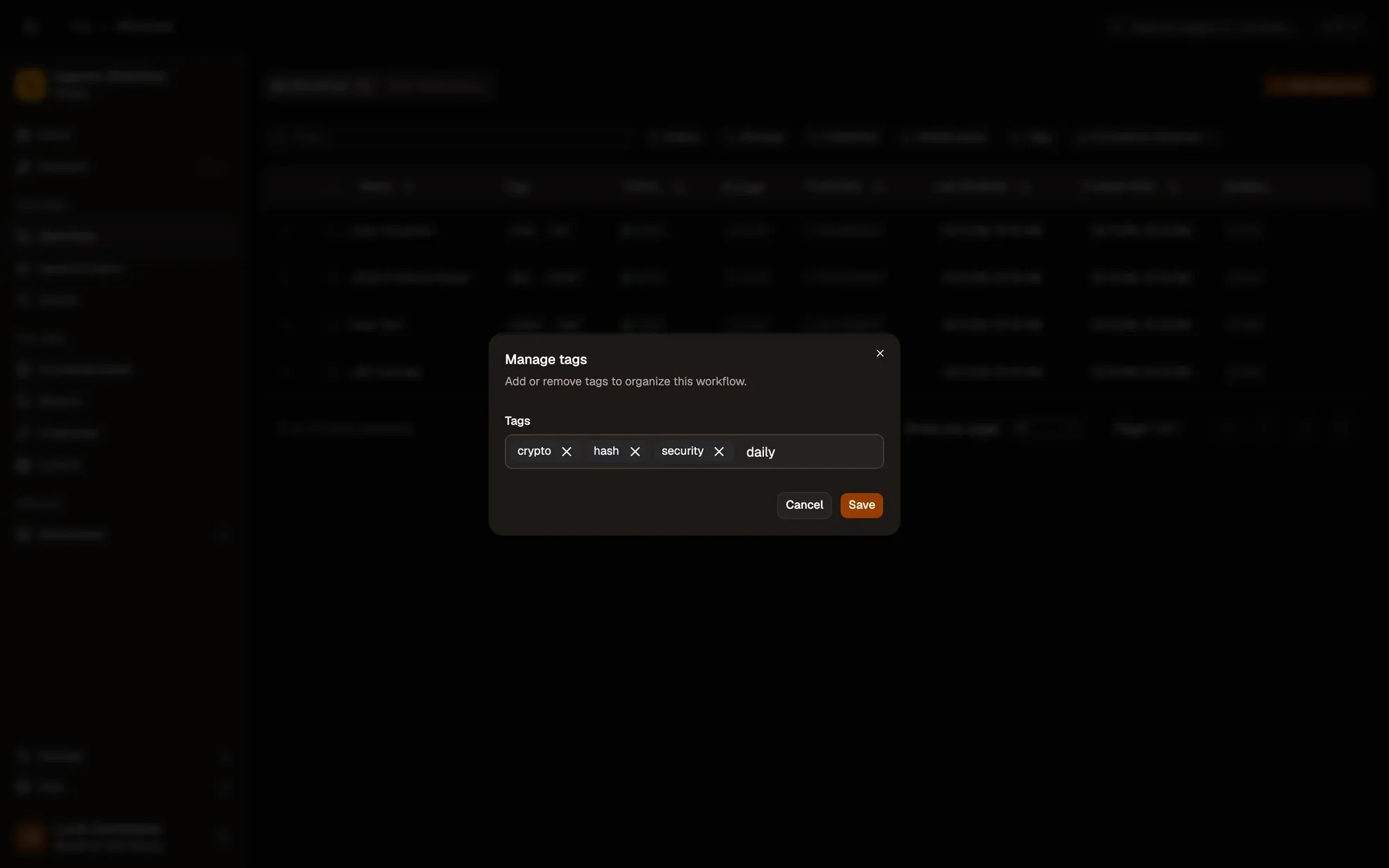 Step 3, close-up of the app: Type a tag and press Enter, outlined.